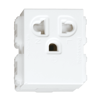 Ổ cắm đơn 3 chấu có màn che – Wide series